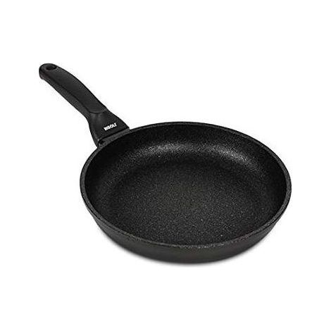 Risoli 00103BP-24PN BlackPlus Padella Antiaderente Alluminio Pressofuso 6 mm Rivestimento El Diamant 24 cm colore Nero