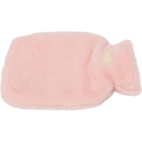 Sac chauffe-mains en peluche épaisse avec logo transfrontalier, bouillotte (PVC) rose (1/5)