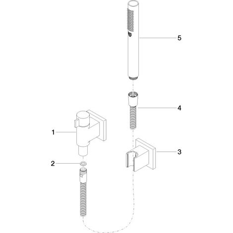 DORNBRACHT 27809985-270010 Ensemble flexible de douche. SPÉCIFIQUE À LA SÉRIE