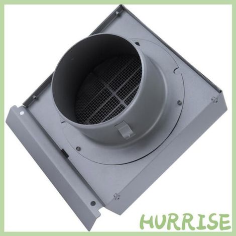 HURRISE Capot de ventilation en acier inoxydable pour ventilateur de hotte - Protection murale, diamètre de tuyau de 100 mm (1/4)