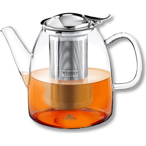 Teekanne aus Glas mit Metall-Teesieb 1,45 l (1/5)