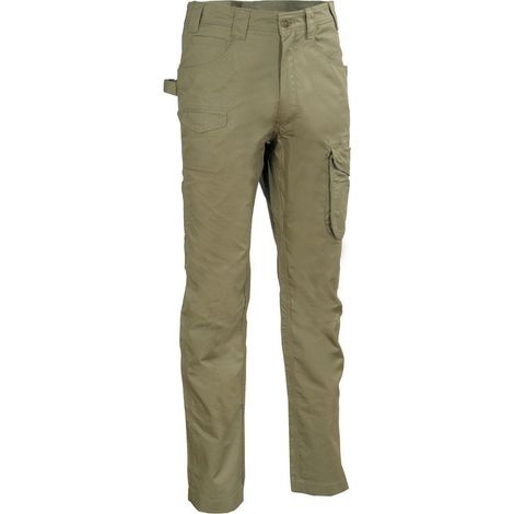 Cofra Arbeitshose Slim Fit atmungsaktiv 100% Baumwolle 44 Khaki (1/5)