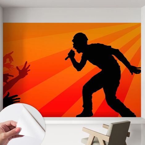 Fotomurale adesivo - parete decorativa - decorazione casa - stile moderno parete - Scena ritmica 152x104 cm (1/5)