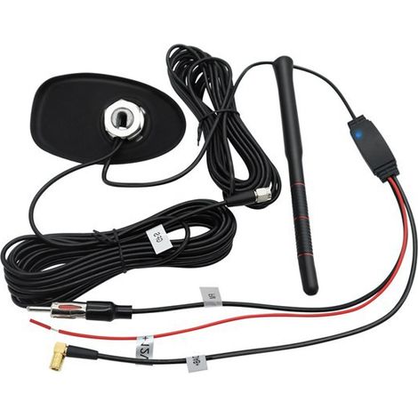 Vehicle-mounted antenna, GPS+DAB+FM three-in-one multi-functional active radio amplifier antenna. (1/4)