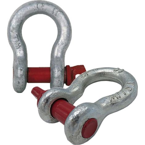 Industrial Manille en Acier Haute Resistance 2 T Pack 2 Parfait pour Le remorquage et Le Levage 4x4 Mousqueton treuil elingue de Levage Quad Moto remorquag manilles Lyre Route Sangle (1/3)