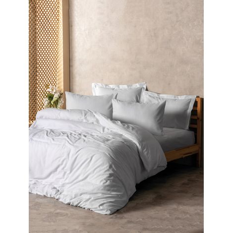 Copripiumino, copripiumino, biancheria da letto Set 100% Cotone Bianco (1/2)