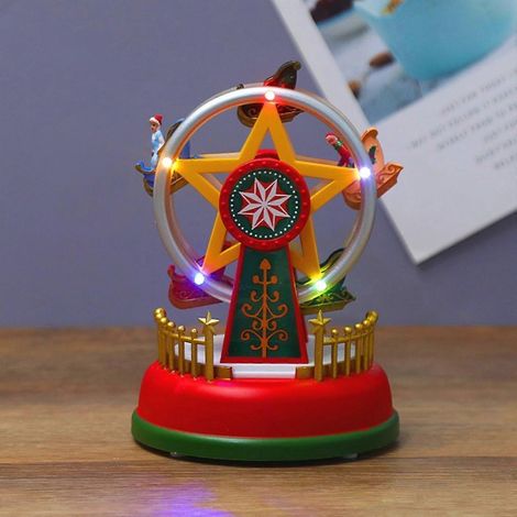 Décorations de Noël, carrousel musical lumineux de Noël, grande roue, cadeaux de Noël, cadeaux de la veille de Noël, décorations de Noël, cadeaux de Noël (1/5)