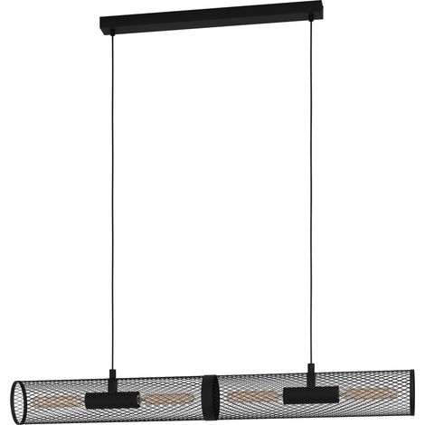 Suspension luminaire au style industriel, lustre chambre à 4 (1/5)