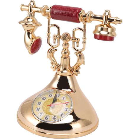 Réveil téléphonique vintage, unique, élégant et précis, idéal comme horloge de chevet pour la maison, un café ou un bureau (YF020 2).
