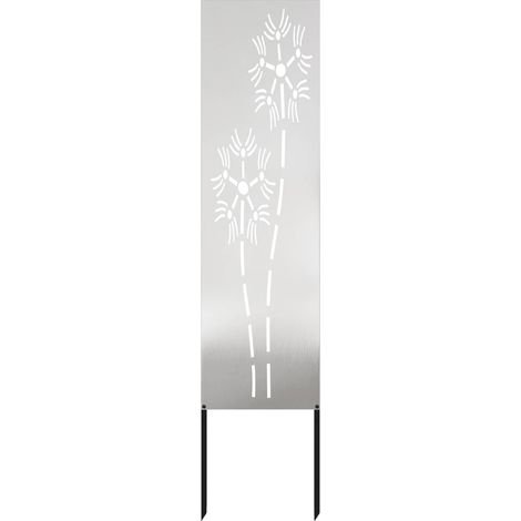 Garten Sichtschutz-Leinwand Silber 32 x 140 cm Edelstahl vidaXL