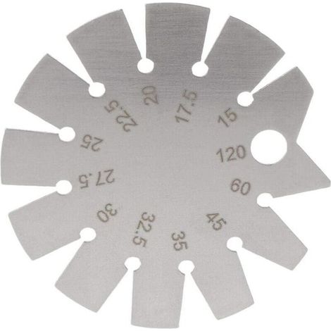 Gamme de rapporteur d'angle de jauge de biseau en acier inoxydable 15°-120° Outils de jauge
