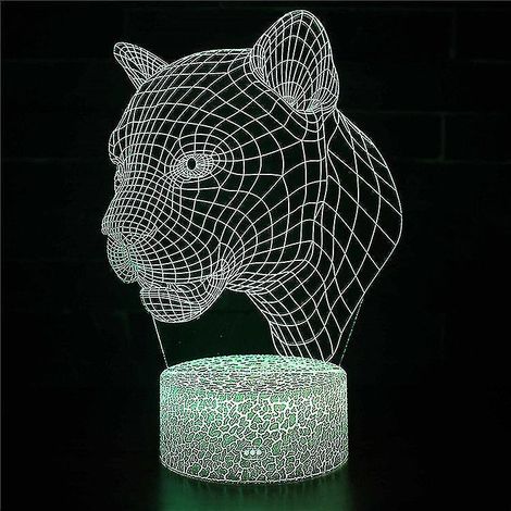 Lampe à illusion 3D, 7 couleurs à changement optique, lumière tactile, USB et télécommande, style Art Déco, pour une ambiance romantique (1/4)