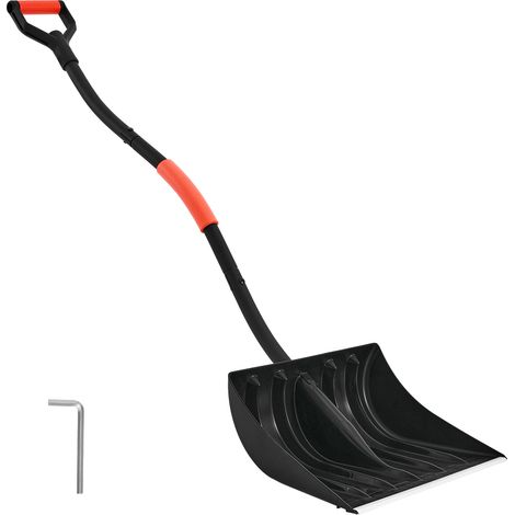 Mophorn Pala da Neve per Vialetto, Larga 42 cm con Manico a D e Lama in Alluminio ad Alta Capacità, Strumento Leggero per Rimuovere la Neve da Giardino, Auto e Campeggio (1/5)