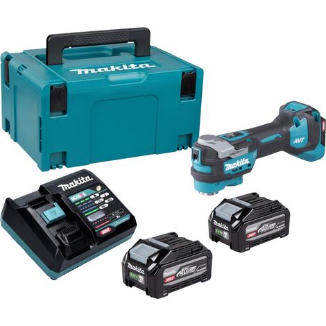 Makita TM 001 GU201 Akku Multifunktionswerkzeug 40 V max. Starlock Max Brushless + 2x Akku 4,0 Ah + Ladegerät + Makpac (1/5)