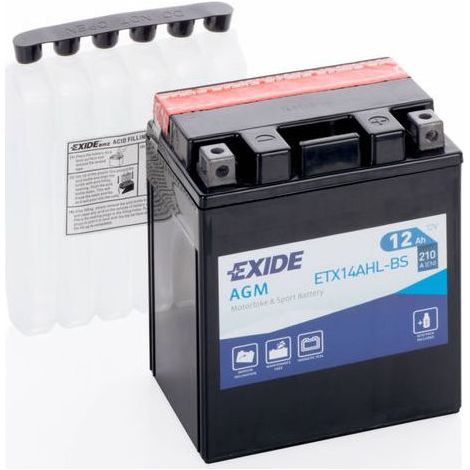 Batterie moto Exide ETX14AHL-BS YTX14AHL-BS 12v 12ah 210A (1/3)