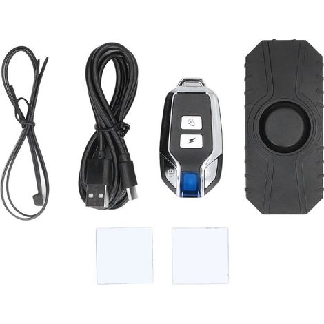 Alarm of bicycle sensor of movement of Vibration without wire waterproof motorcycle remote control bicycle electric black 1 control (1/5)