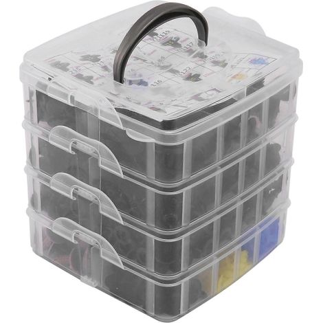 650 pièces Attache Voiture Clips Mixte Auto Attache Clip Porte Garniture Panneau Auto Pare-chocs Rivet Push Retenue (1/4)