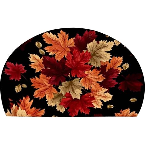 Tapis d'Entrée Antidérapant 80 x 50 cm Tapis Semi-Circulaire Antidérapant Paillasson Extérieur pour Intérieur Cuisine Salle de Bain Chambre Salon Bureau Ferme Hôtel (1/5)
