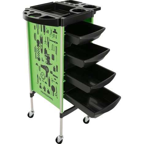 Chariot de Salon, Design à 5 Niveaux, Roues Universelles, vert (1/2)