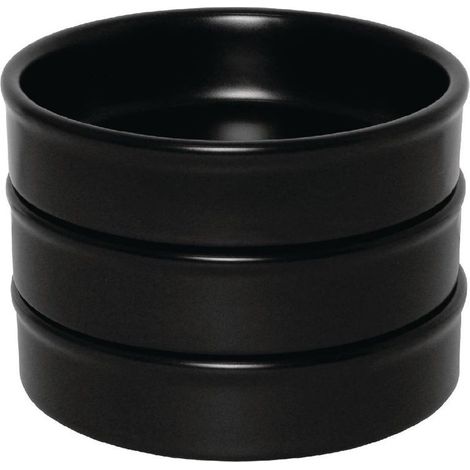 Plats Empilables Noirs 134 mm - Lot de 6 - (1/2)