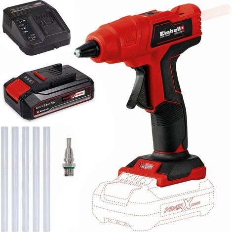 Einhell Power X-Change Cordless Hot Glue Gun TE-CG 18 Li Solo 5x Sticks 1x2.5ah (1/5)