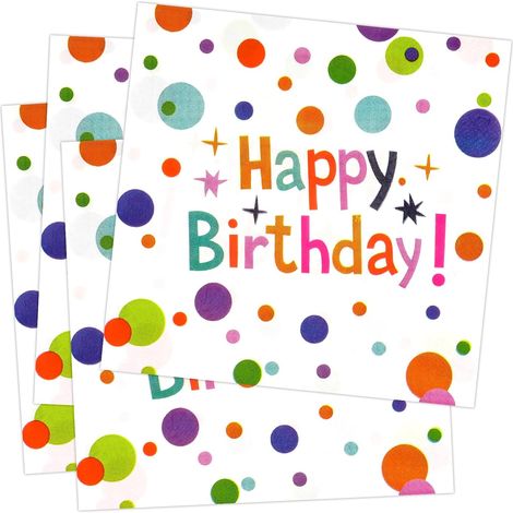 Happy Birthday Servietten Geburtstag décoration de table 33x33cm 120 unités (1/5)