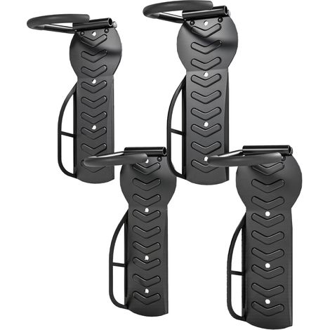 Réf: Support mural 4 vélos capacité 30kg pliable route VTT Ebike garage maison noir. (1/5)
