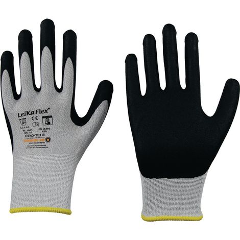 Handschuhe LeikaFlex® Touch 1464 Gr.9 grau/schwarz EN 388 PSA II 12