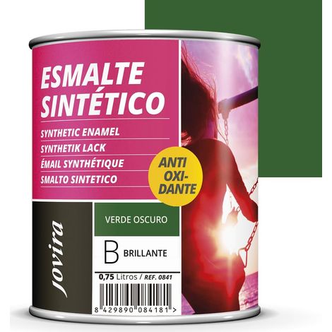Vernis synthétique anti-oxydant brillant. Protection et décoration de surfaces en acier, fer et bois. 750 Millilitres, Vert Force (1/5)