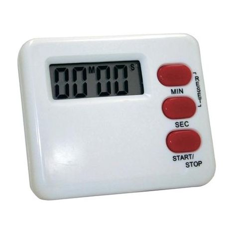 Eurotime M902012C Temporizador Compacto Blanco y Rojo