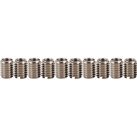 10 écrous réducteurs à douille filetée en acier inoxydable, filetage intérieur M4x0,7, filetage extérieur M6x1,0, longueur 8 mm.