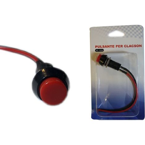TRADE SHOP - Pulsante Di Ricambio Per Clacson Auto 1 Pezzo Interruttore Universale Xc -1354 - (1/2)