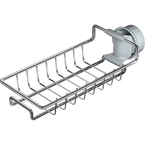 GDHZS- 2 pièces Porte Shampoing Inox, Serviteur De Douche, Etagere, Porte Savon Barre Douche à Suspendre, Support Savon Gel Pour Tringle, argent,noir (1/5)