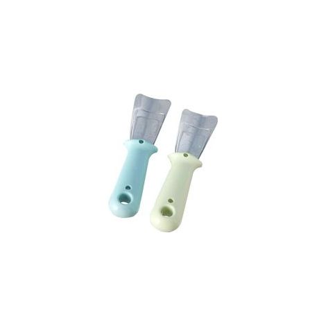 Lot de 2 pelles à glace en acier inoxydable pour dégivrage réfrigérateur et congélateur, bleu et vert – (1/5)