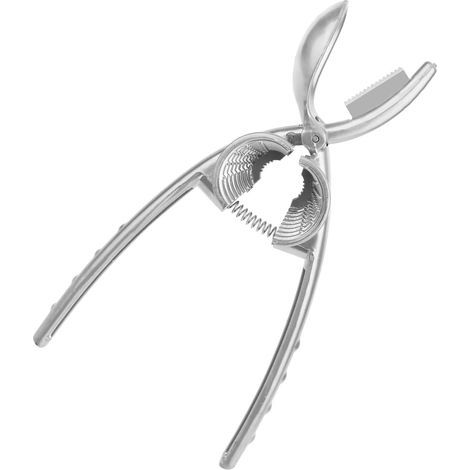 Nutcracker, Chestnut Cutter, Improved Heavy-Duty Nut Opener, Versatile and Easy-to-Use Nut Sheller for Walnuts, Pecans, Chestnuts (Silver) (1/4)