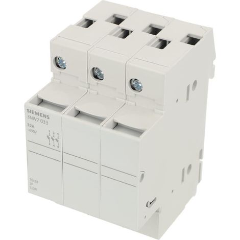 Portafusibles cilíndrico 3p 10x38 32a siemens - 3nw70332