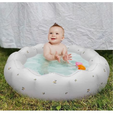 Aufblasbares 90 cm PVC Planschbecken für Kleinkinder, niedliches Planschbecken, aufblasbare Badewanne, Außendusche für Balkon und Sommerparty (1/5)