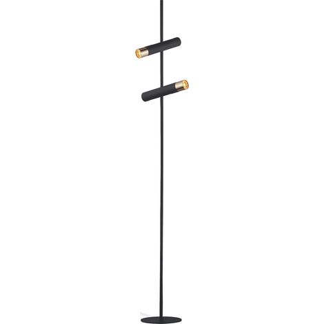 Piantana Industrial-Nordico Cilindro Acciaio Nero Oro Led 3,5W 3000K (1/5)