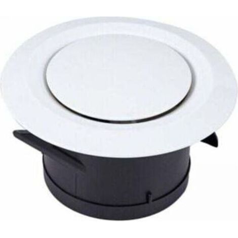 Bouche d'extraction et d'insufflation d'air Ø120, SL.GT 3 griffes articulées - Grille de ventilation plastique ronde orientable - Ventilation par ventilateur (1/5)