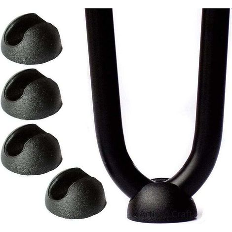 Lot de 10 protections en silicone pour pieds de meubles en forme d’épingles à cheveux - Noir(10mm) (1/4)