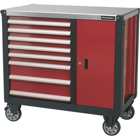 Sealey Mobile Workstation 8 Drawer with Ball-Bearing Slides AP2418 (1/2)