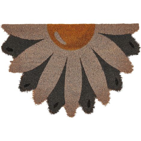 Fußmatte HOTAKA Bunt 40 x 60 cm Blume Kokosfasern