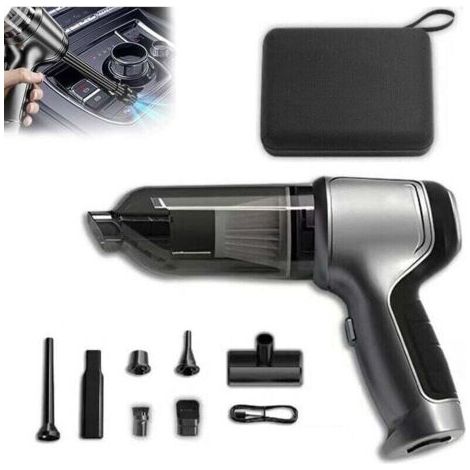 Aspirateur de Voiture sans Fil 3 en 1 à main Aspiration puissante à main humide et sec 12000PA set,