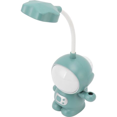 Lampe de chevet LED 3W rechargeable par USB, protection des yeux, forme unique, portable, lampe de lecture/étude à lumière douce et chaude pour la chambre, verte (1/5)
