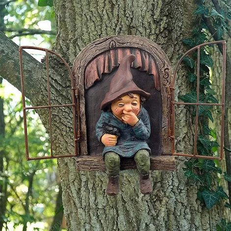 3D-Harzstatuen als Baumschmuck, Miniaturstatuen-Dekoration