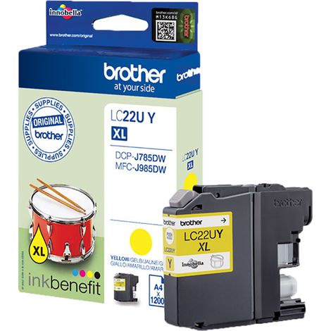 Brother LC-22UY cartouche d'encre Original Rendement élevé (XL) Jaune