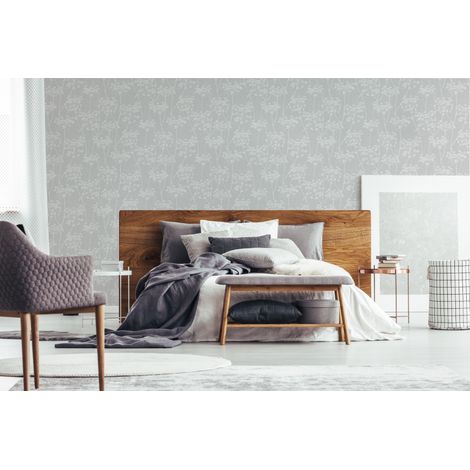 Papier peint intissé Aura Vinyle Expansé 1005 x 52cm Gris (1/5)