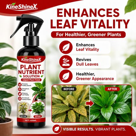 KineShineX Pflanzennährstofflösung Spray, ein universeller Flüssigdünger für Zimmer- und Gartenpflanzen, fördert das Wurzelwachstum und stärkt das Pflanzenwachstum. (1/5)