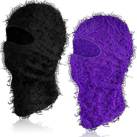 Balaclava - Masque Intégral Tricoté Respirant Élastique - Protection Visage Oreilles Cou Contre Vent Froid Soleil Poussière - 2 Pièces (1/5)