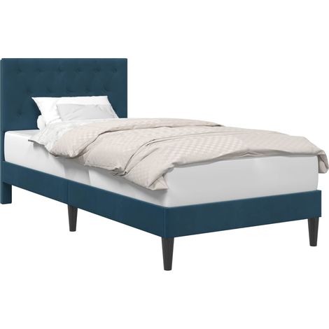 Maison Exclusive - Struttura del letto con testiera Blu 80 x 200 cm Velluto